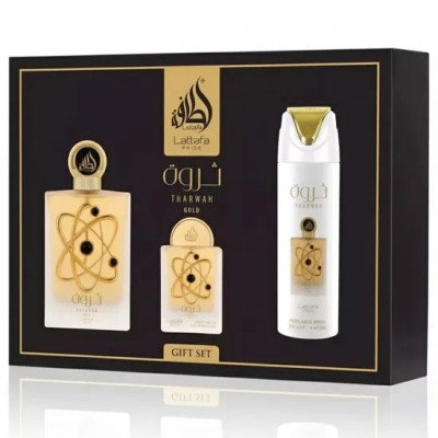 KIT LATTAFA THARWAH GOLD EDP